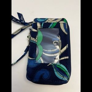 Vera Bradley blue floral wristlet